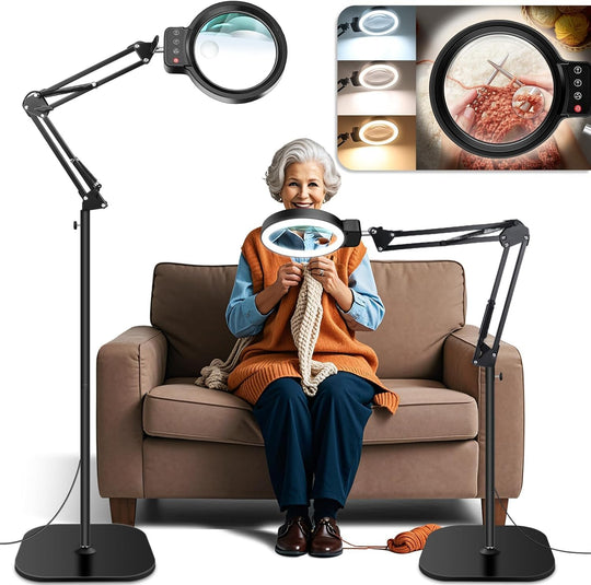 10x Magnifying Glass with Light and Stand 72