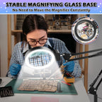 10x Magnifying Glass with Light and Stand 72