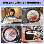 10x Magnifying Glass with Light and Stand 72