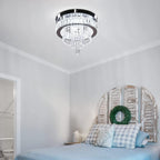 11.8" Crystal Chandelier Ceiling Light Living Room LED