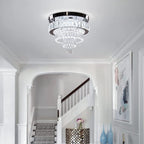 11.8" Crystal Chandelier Ceiling Light Living Room LED