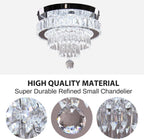 11.8" Crystal Chandelier Ceiling Light Living Room LED
