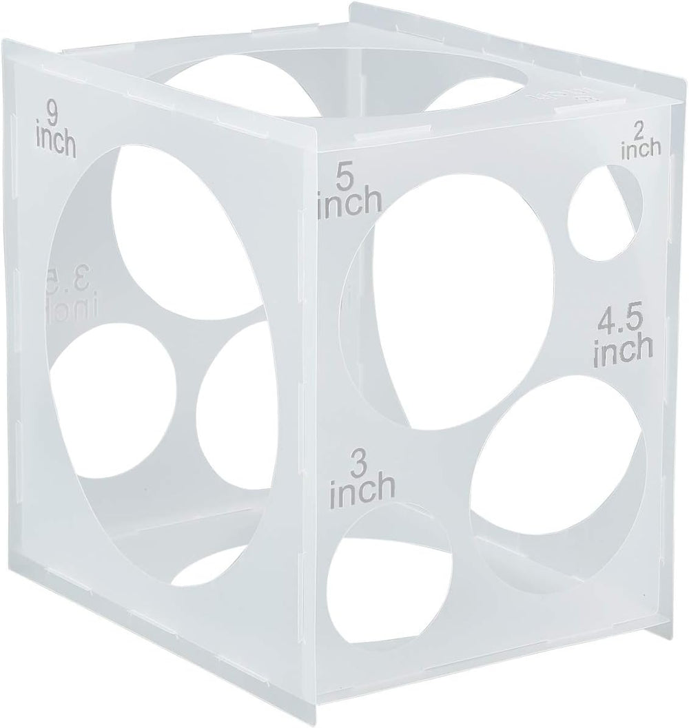 11 Holes Collapsible Plastic Balloon Sizer Cube Box