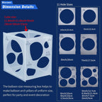11 Holes Collapsible Plastic Balloon Sizer Cube Box