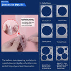 11 Holes Collapsible Plastic Balloon Sizer Cube Box