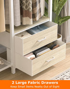 115CM Heavy Duty Clothes Rail with 4 Drawers