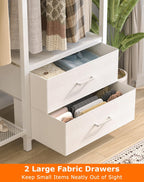 115CM Heavy Duty Clothes Rail with 4 Drawers
