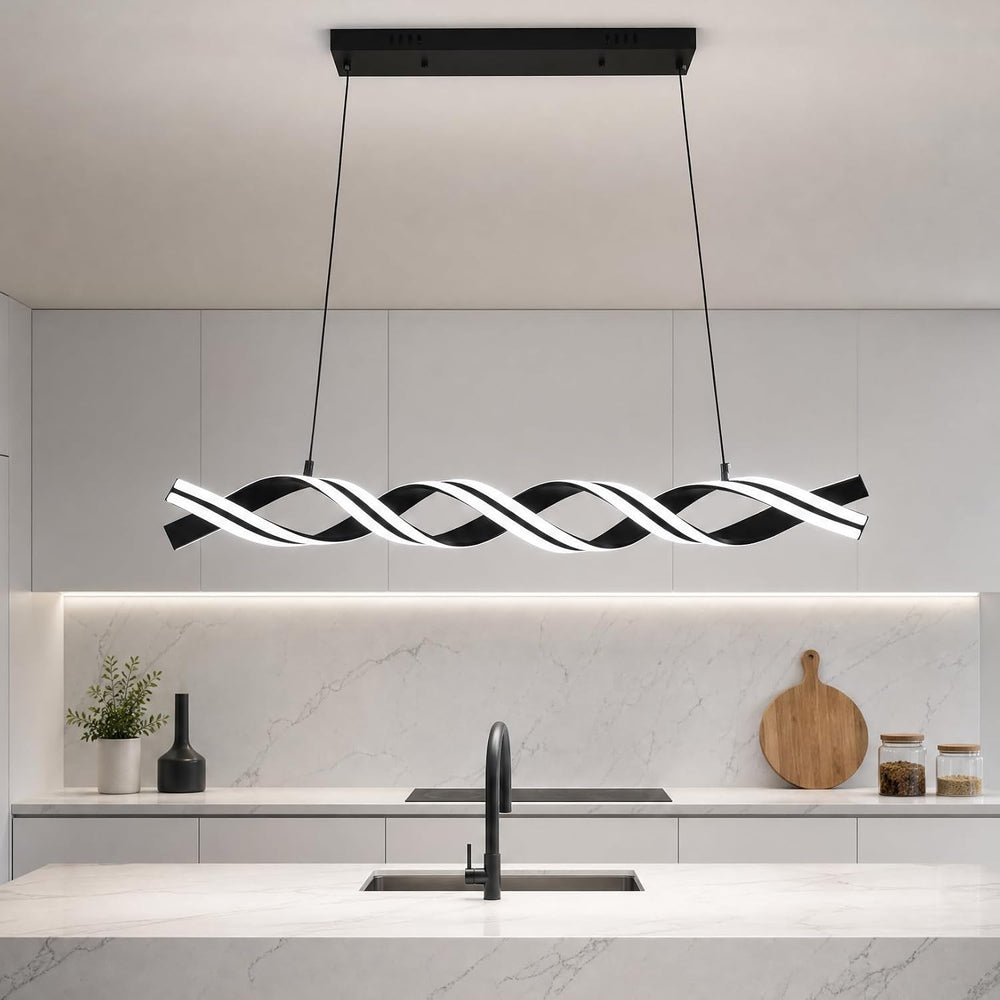 115CM Smart LED Modern Chandelier 50W Dimmable Spiral