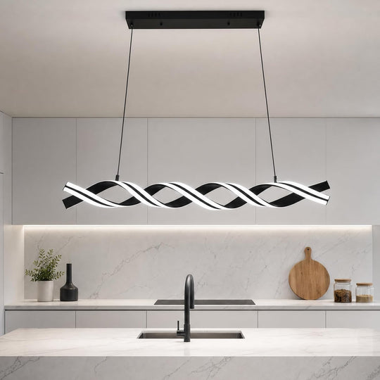 115CM Smart LED Modern Chandelier 50W Dimmable Spiral
