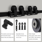 11FT Sliding Barn Wood Door Closet Hardware
