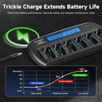 12 Bays Smart Battery Charger Aa Aaa Ni-Mh