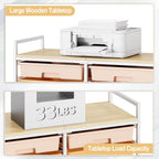12-Drawer Craft Organiser Trolley Cart with Wooden Top