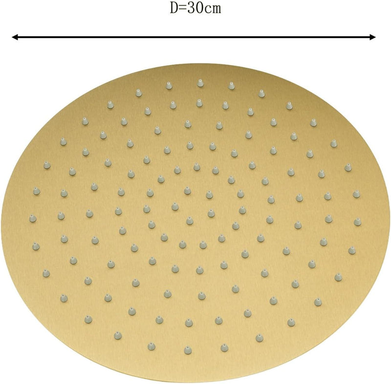 12 Inch Brass Shower System Wall Mounted Concealed
