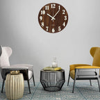 12 Inch Luminous Wall Clock Silent Wooden Design