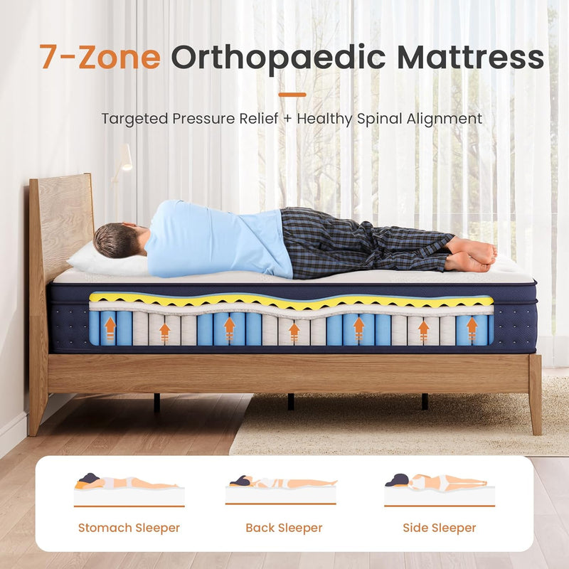 12 Inch Orthopaedic Hybrid Mattress Medium Firm