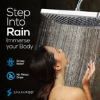 12 Inch Rectangle Rain Shower Head Ceiling Or