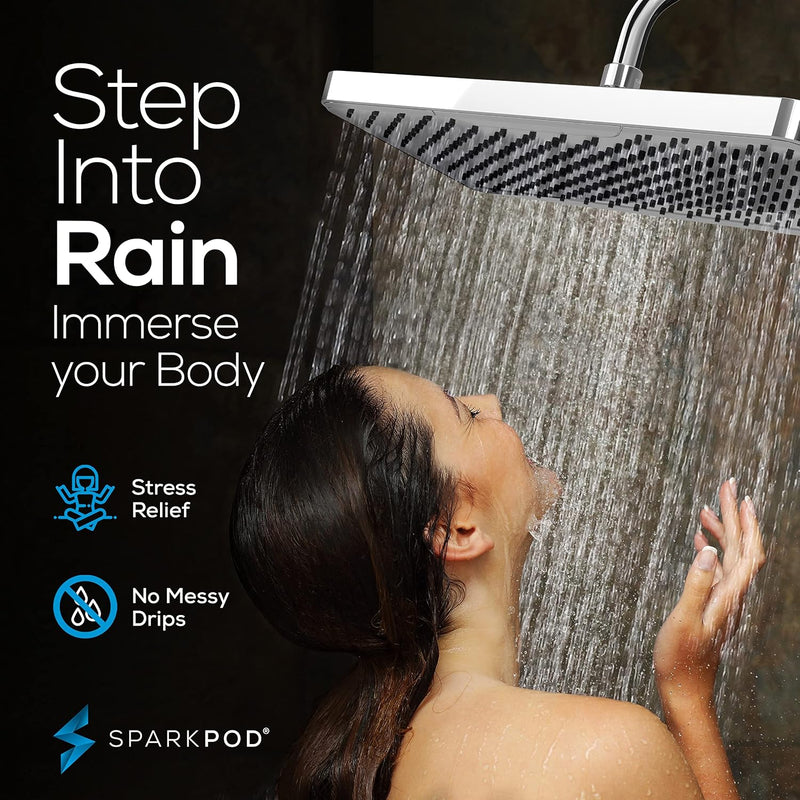 12 Inch Rectangle Rain Shower Head Ceiling Or