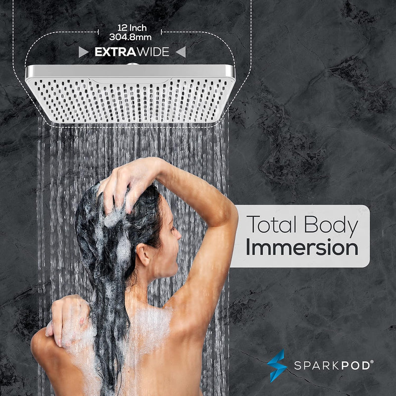 12 Inch Rectangle Rain Shower Head Ceiling Or