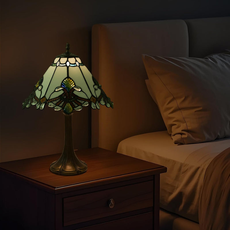 12 Inch Tiffany Table Lamp Baroque Style Stained