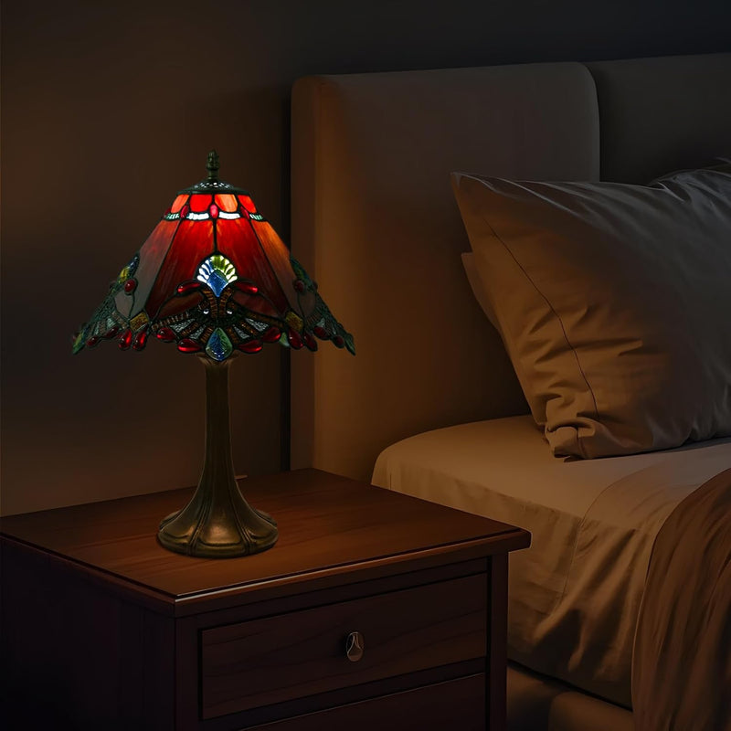 12 Inch Tiffany Table Lamp Baroque Style Stained