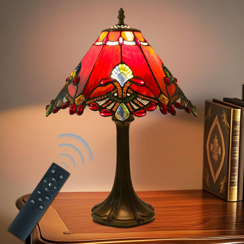 12 Inch Tiffany Table Lamp Baroque Style Stained