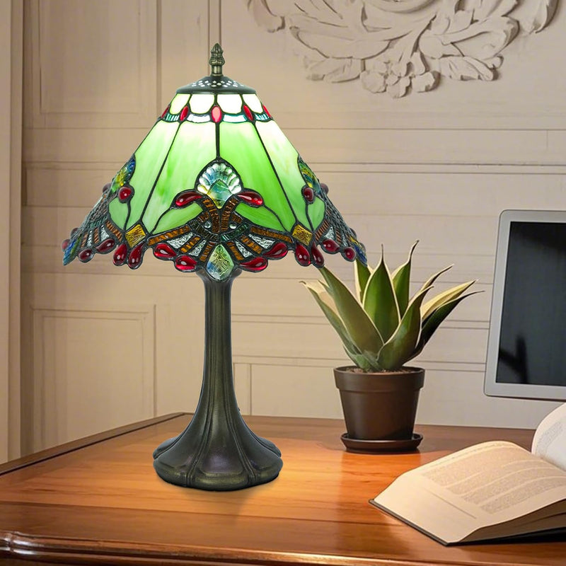 12 Inch Tiffany Table Lamp Baroque Style Stained