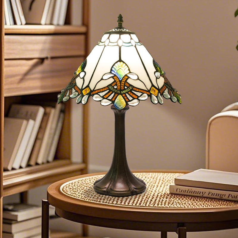 12 Inch Tiffany Table Lamp Baroque Style Stained