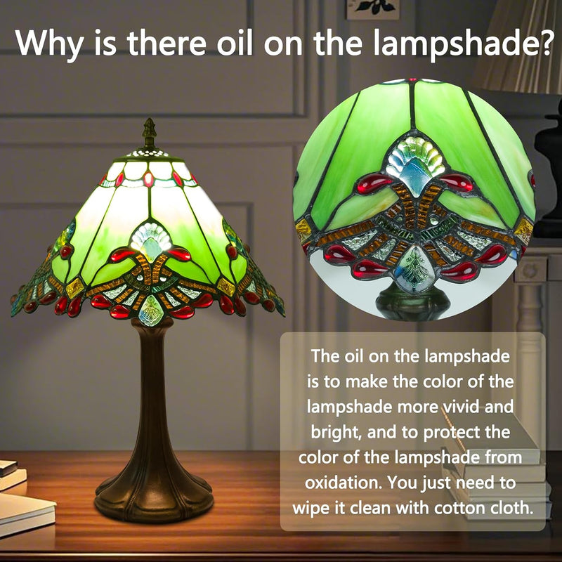 12 Inch Tiffany Table Lamp Baroque Style Stained