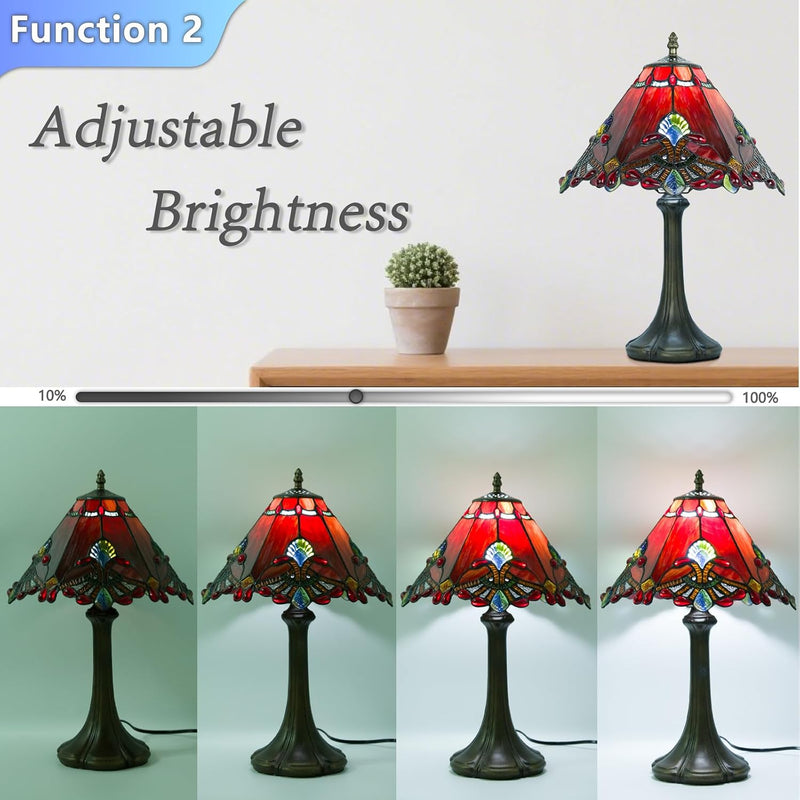 12 Inch Tiffany Table Lamp Baroque Style Stained