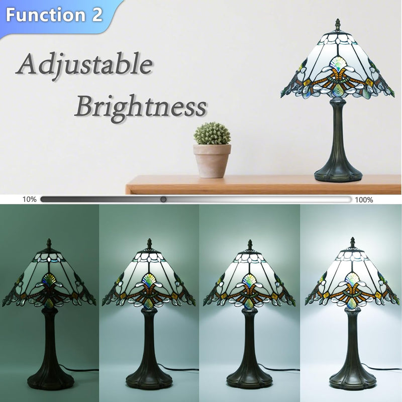 12 Inch Tiffany Table Lamp Baroque Style Stained