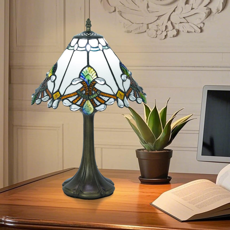 12 Inch Tiffany Table Lamp Baroque Style Stained