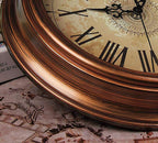 12 Inch Wall Clock Silent Non-Ticking Vintage Roman