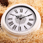 12 Inch Wall Clock Silent Non-Ticking Vintage Roman