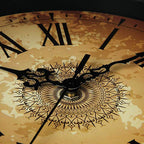 12 Inch Wall Clock Silent Non-Ticking Vintage Roman