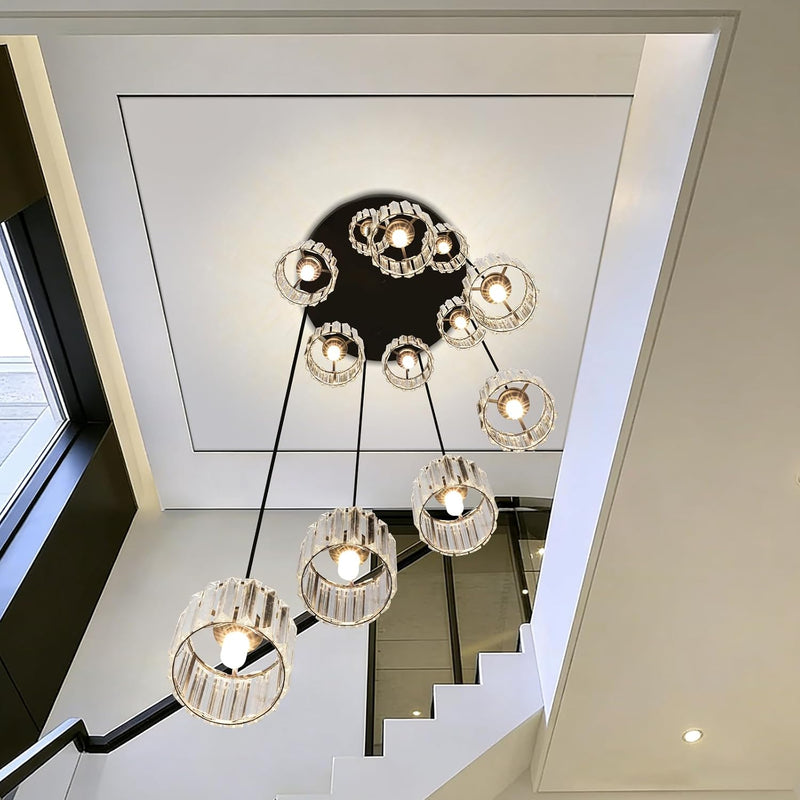 12 Light Raindrop Crystal Chandelier