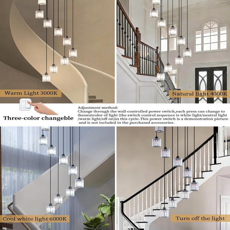 12 Light Raindrop Crystal Chandelier