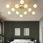 12 Lights Sputnik Chandelier Ceiling Light for Living Room