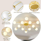 12 Lights Sputnik Chandelier Ceiling Light for Living Room