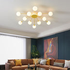12 Lights Sputnik Chandelier Ceiling Light for Living Room