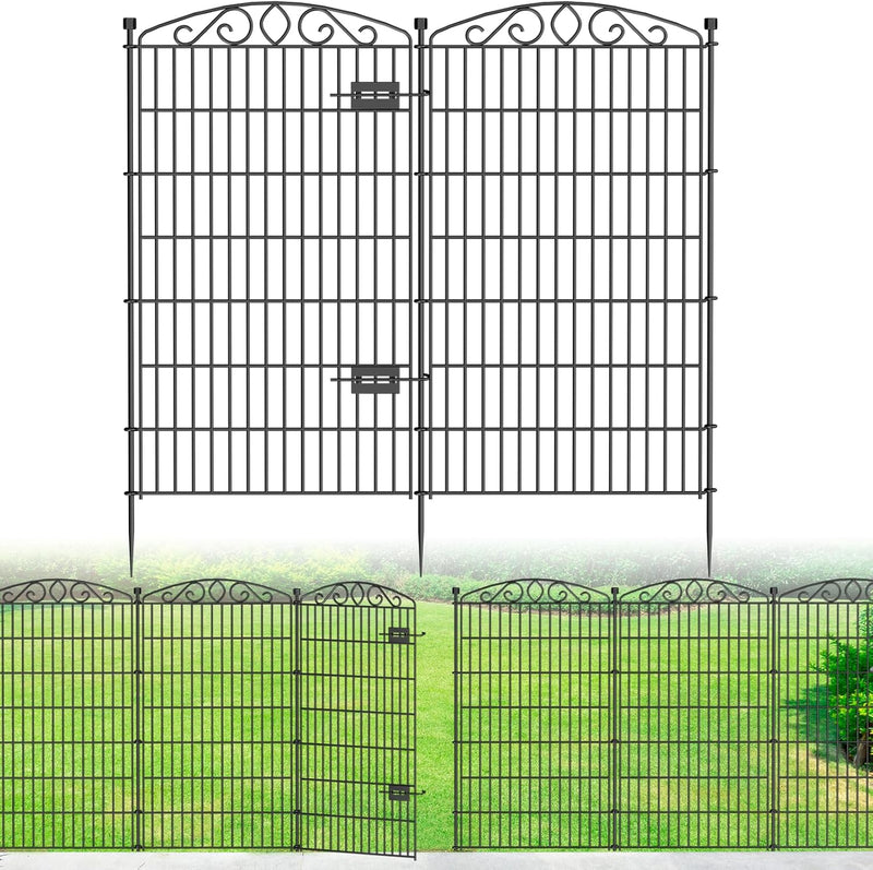 12 Panel No Dig Decorative Garden Fence