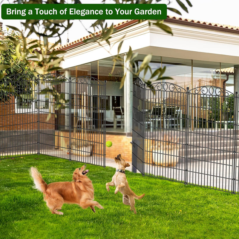 12 Panel No Dig Decorative Garden Fence
