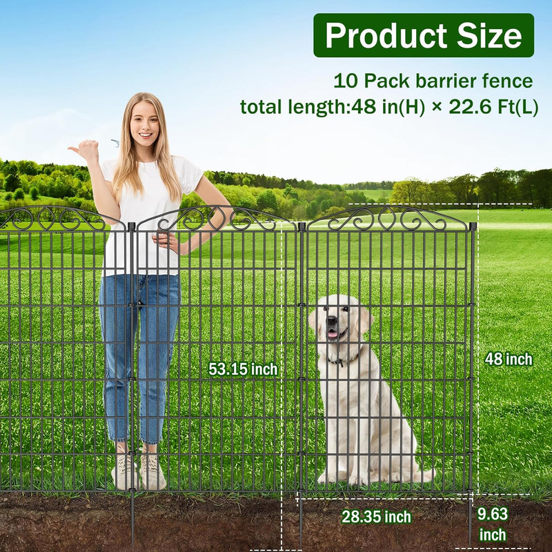 12 Panel No Dig Decorative Garden Fence