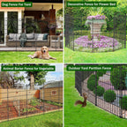 12 Panel No Dig Decorative Garden Fence
