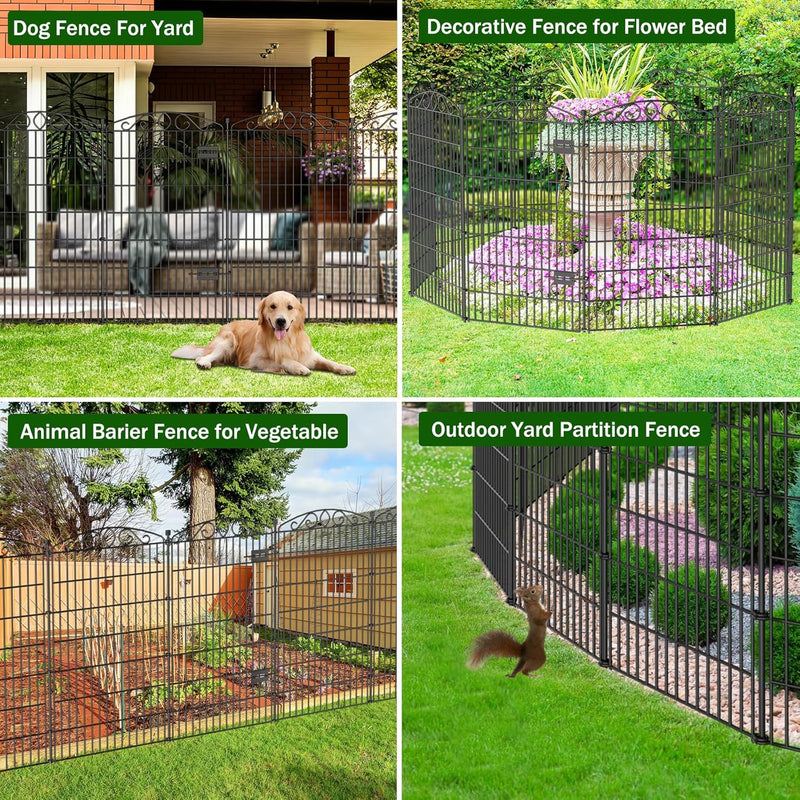 12 Panel No Dig Decorative Garden Fence