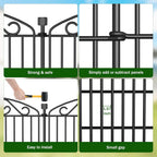 12 Panel No Dig Decorative Garden Fence