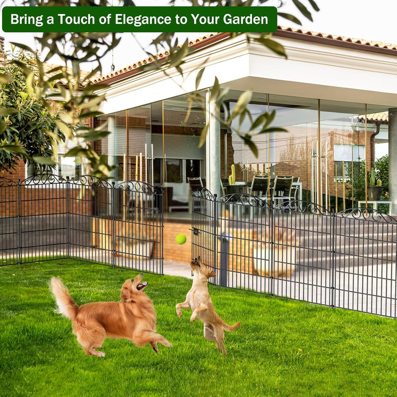 12 Panel No Dig Decorative Garden Fence