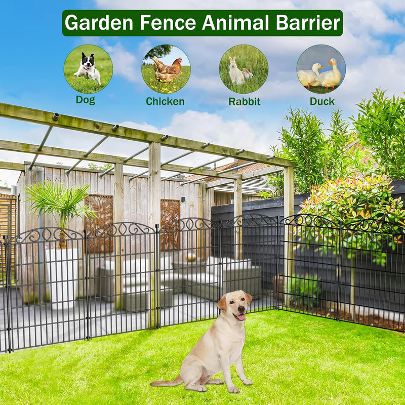 12 Panel No Dig Decorative Garden Fence