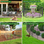 12 Panel No Dig Decorative Garden Fence