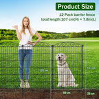 12 Panel No Dig Decorative Garden Fence
