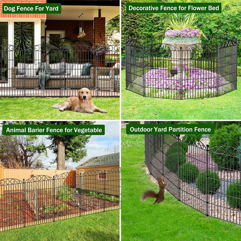 12 Panel No Dig Decorative Garden Fence